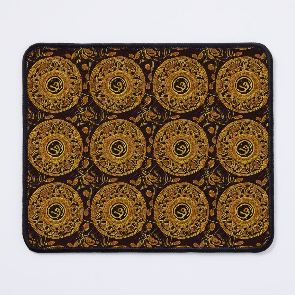 Item preview, Abstract pattern gold, yellow lines and swirls circle print designed and sold by LorrieBee.
