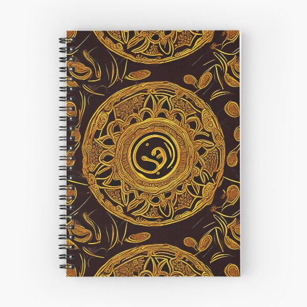 Artikelvorschau, Abstraktes Muster in Gold, gelben Linien und Wirbelkreisen entworfen und verkauft von LorrieBee.