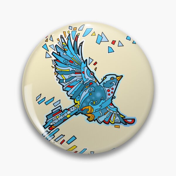 Item preview, Geometric blue bird flying designed and sold by weilertsen.