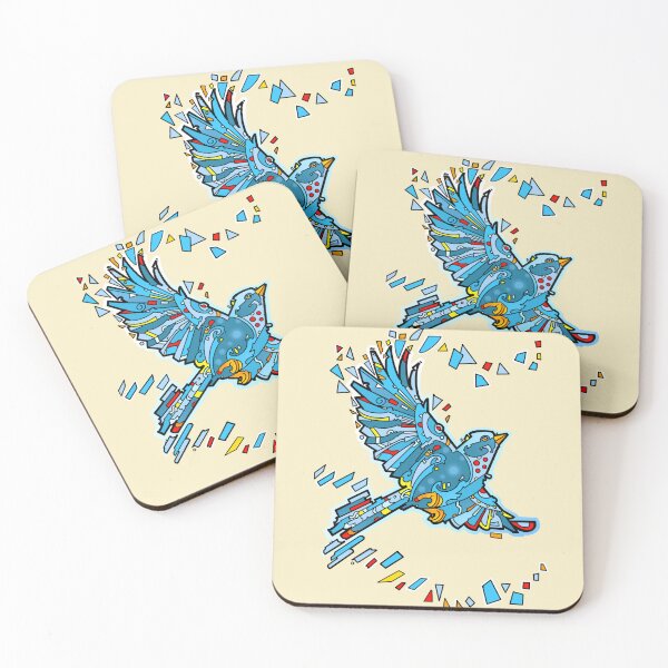 Item preview, Geometric blue bird flying designed and sold by weilertsen.