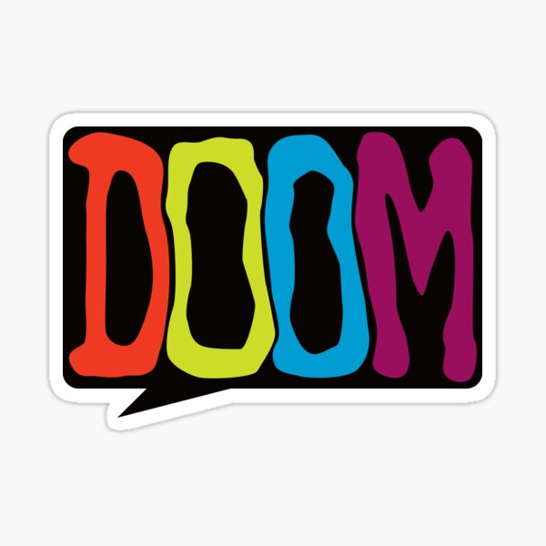Neon Doom Caption Sticker