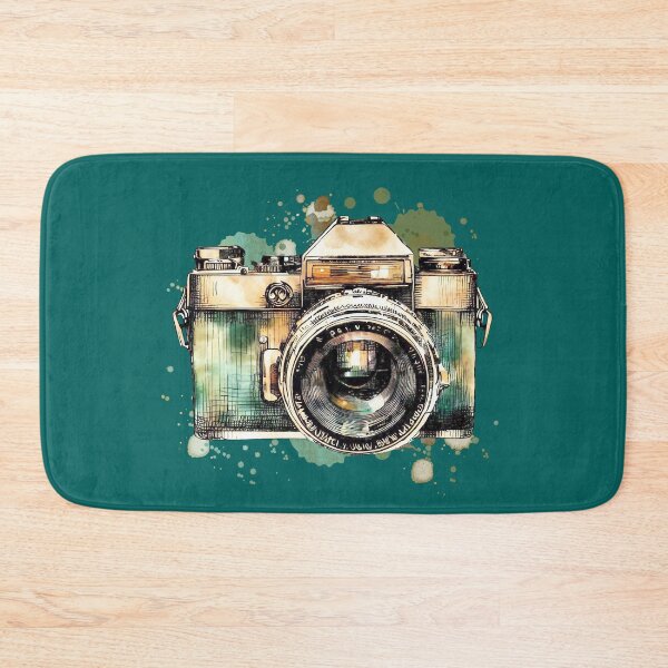 Item preview, Retro 35mm Camera Drawing with Splatters designed and sold by Retro Art Factory.