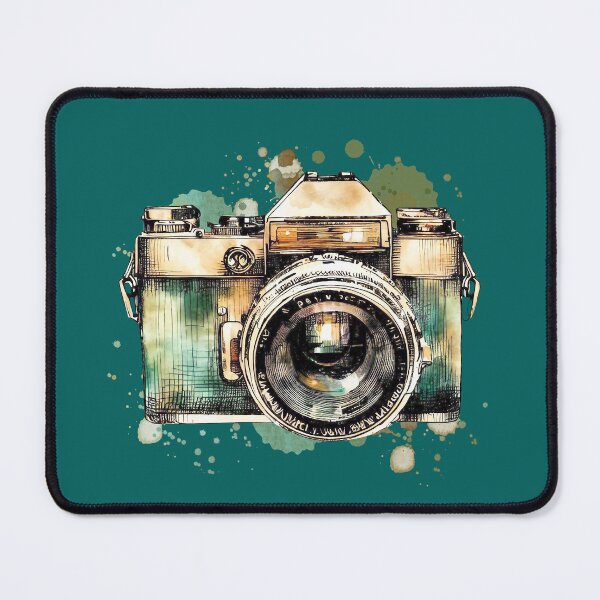 Item preview, Retro 35mm Camera Drawing with Splatters designed and sold by Retro Art Factory.