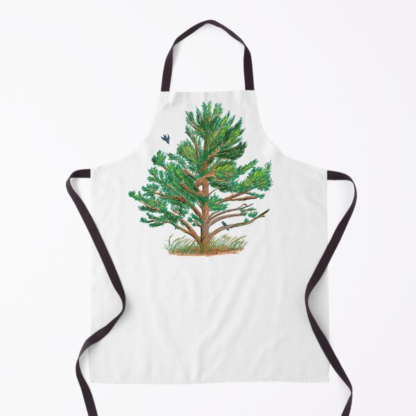 Item preview, Pine tree and bluebirds designed and sold by StetsonSketches.