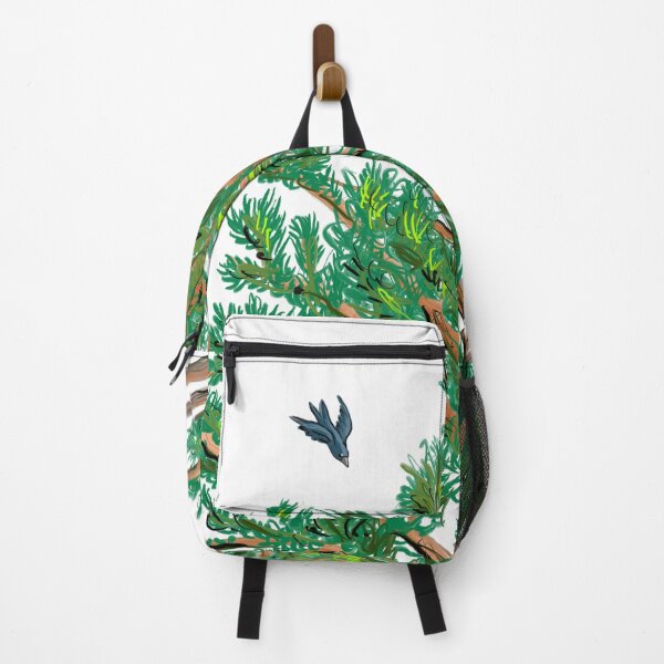 Item preview, Pine tree and bluebirds designed and sold by StetsonSketches.