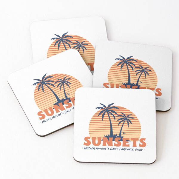 Item preview, Sunsets: Mother Nature's Daily Farewell Show | Palm Tree Retro Vintage Sunset Beach Lover designed and sold by lildoodleshirts.