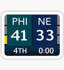 EAGLES SUPER BOWL CHAMPS (Scoreboard- 41-33) Sticker