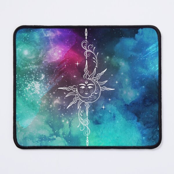 Item preview, Cosmic Aesthetic Nebula Watercolor with Sun and Moon designed and sold by Trish Dish.