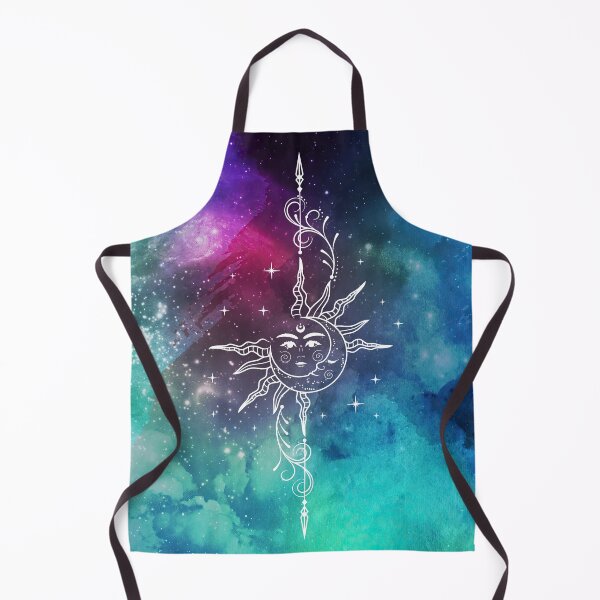 Item preview, Cosmic Aesthetic Nebula Watercolor with Sun and Moon designed and sold by Trish Dish.