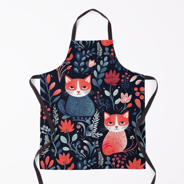 Item preview, Whimsical Garden - A Seamless Pattern of Cats and Flowers PT.2 designed and sold by vadimcarazan.