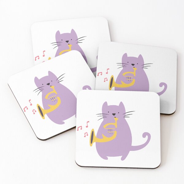 Item preview, Melodic Cat Playing Saxophone designed and sold by khachiche.