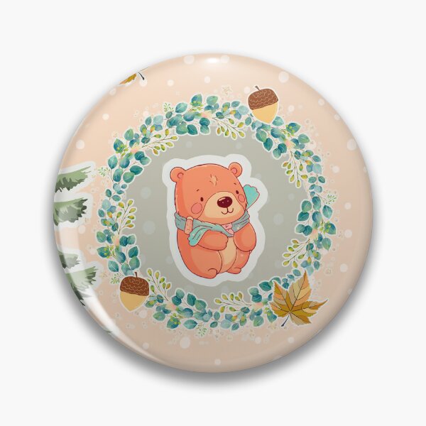 Item preview, Cute baby bear in the forest in kawaii style designed and sold by Dulf.