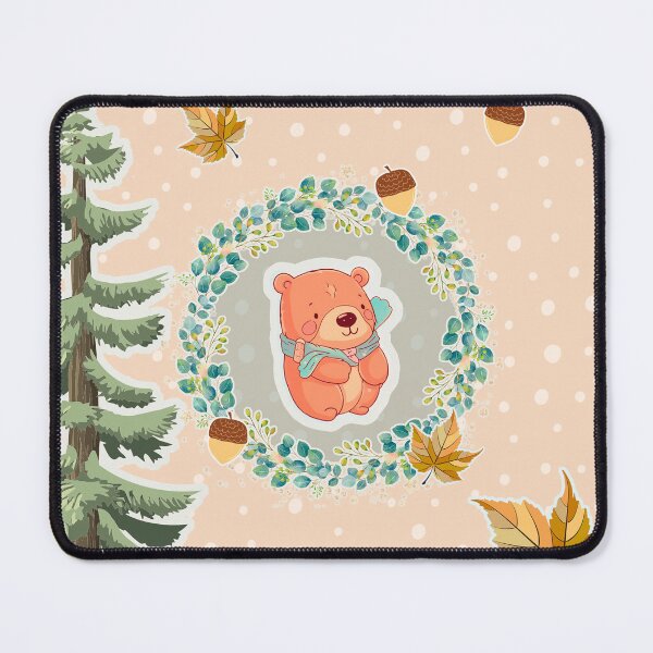 Item preview, Cute baby bear in the forest in kawaii style designed and sold by Dulf.