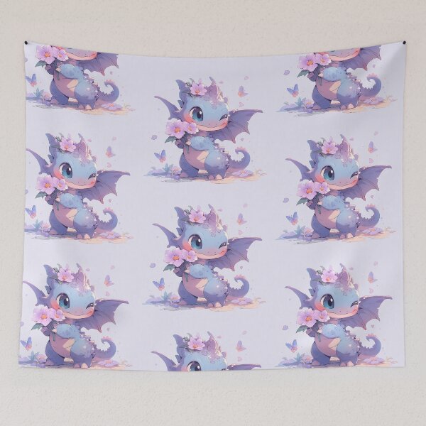 Item preview, ¡Lindo dragón de flores! designed and sold by HydraDreams.