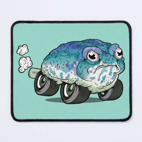 Item preview, Blue Toadster Roadster Toad on Wheels! designed and sold by iduzarts.