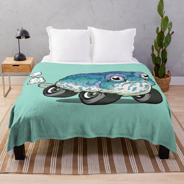 Item preview, Blue Toadster Roadster Toad on Wheels! designed and sold by iduzarts.