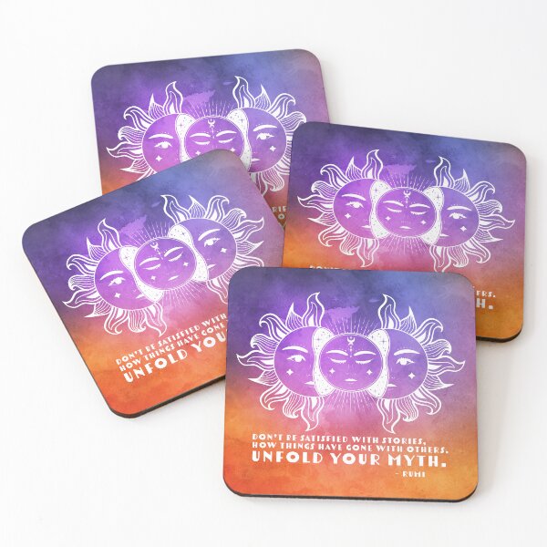 Item preview, Cosmic Aesthetic Rumi Quote on Watercolor - Unfold Your Myth designed and sold by Trish Dish.