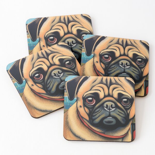Item preview, Colorful Pug Portrait designed and sold by Liljinkzy.