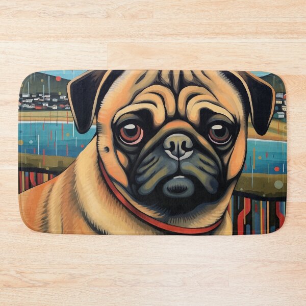 Item preview, Colorful Pug Portrait designed and sold by Liljinkzy.
