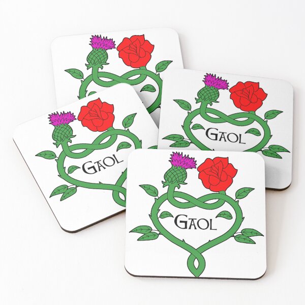 Item preview, Celtic knotwork stems with red rose, thistle and gaol (love) designed and sold by KyttsyKrafts.