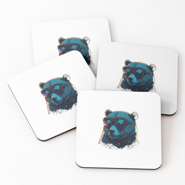 Item preview, Colorful Bear with Glasses - Cute and Quirky Design designed and sold by HiveMechs.