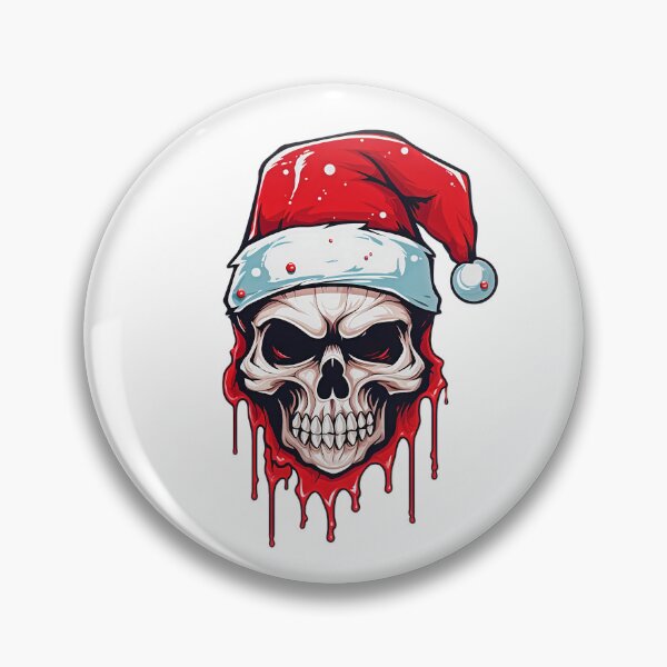 Item preview, Colorful Dripping Christmas Skull Wearing Santa Hat | Merry Christmas 2023 designed and sold by CoolHippoQuotes.