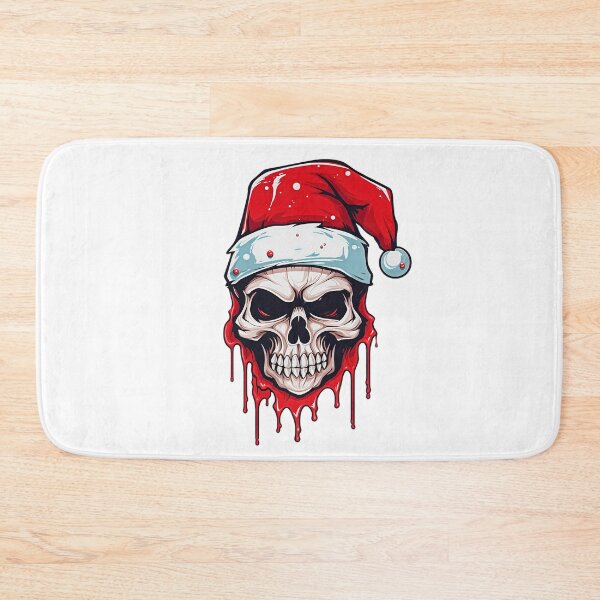 Item preview, Colorful Dripping Christmas Skull Wearing Santa Hat | Merry Christmas 2023 designed and sold by CoolHippoQuotes.