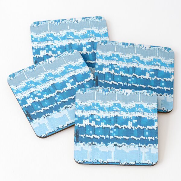 Item preview, Icy Elegance: Abstract Pattern in Vertical Waves designed and sold by Minpadesign.