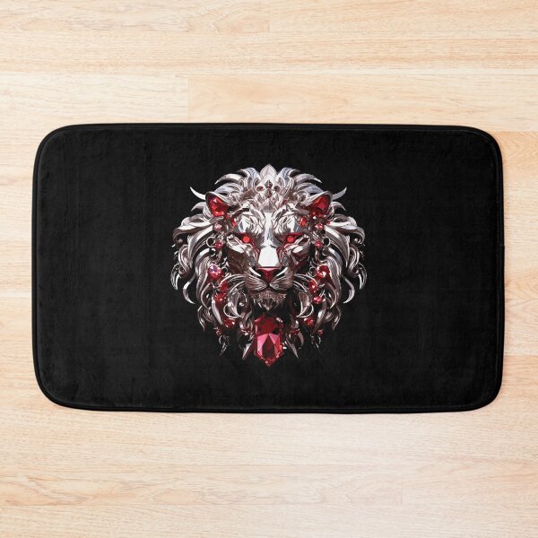 Item preview, Chrome Ruby Red Bold Lion design designed and sold by Artbyminga.