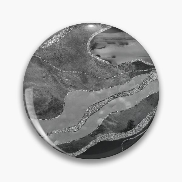 Item preview, Gray Black White Marble Agate Silver Glam #1 (Photo of Glitter Only - Not Reflective) designed and sold by Anita's & Bella's Art.
