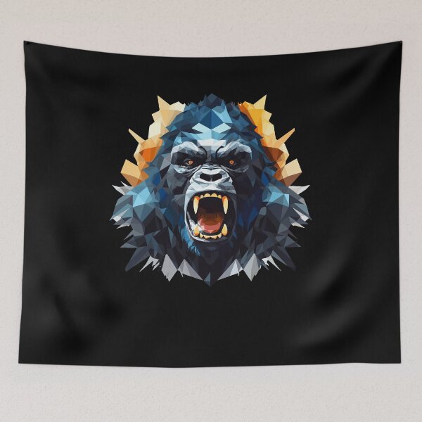 Item preview, Angry Gorilla in Geometric Shapes Art Tee designed and sold by Zandalus.