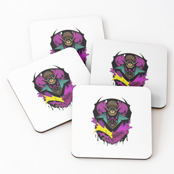 Item preview, Skullman in Coat Sticker - Colorful Dark Art for Skull Lovers designed and sold by HiveMechs.