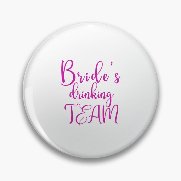Item preview, Brides drinking team - pink callygraphic handwritten text designed and sold by EmeraldeaArt.