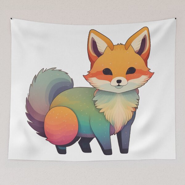 Aperçu de l'œuvre Rainbow Fox créée et vendue par magicwillow.
