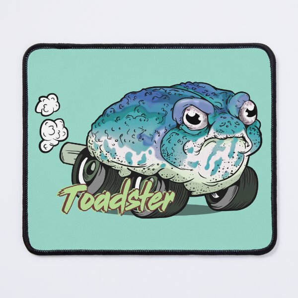 Item preview, Blue Toadster Roadster Toad on Wheels! designed and sold by iduzarts.