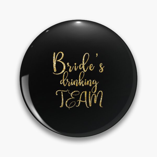 Item preview, Unite and Celebrate: Brides Drinking Team - Sparkling Gold Calligraphic Handwritten Text designed and sold by EmeraldeaArt.