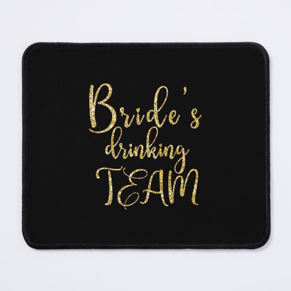 Item preview, Unite and Celebrate: Brides Drinking Team - Sparkling Gold Calligraphic Handwritten Text designed and sold by EmeraldeaArt.