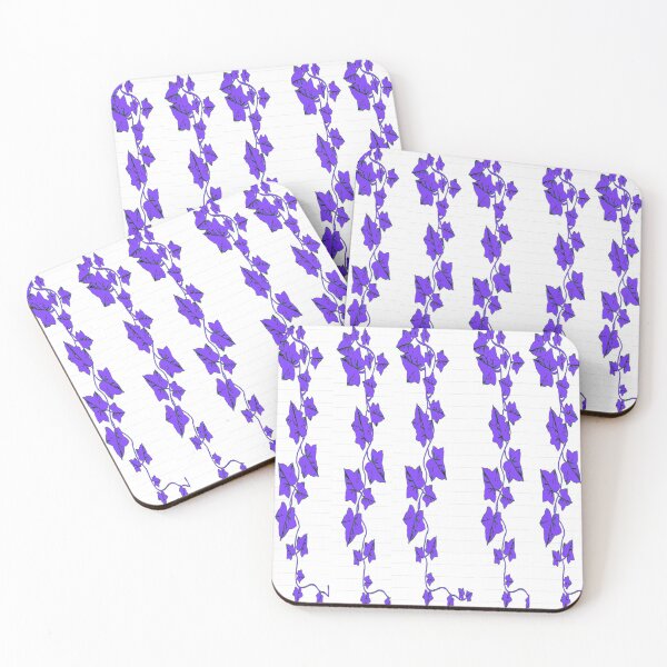 Item preview, DECORATIVE PURPLE IVY VINE PATTERNS WHITE ART designed and sold by sharlesart.