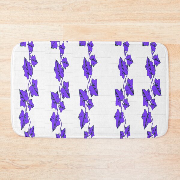 Item preview, DECORATIVE PURPLE IVY VINE PATTERNS WHITE ART designed and sold by sharlesart.