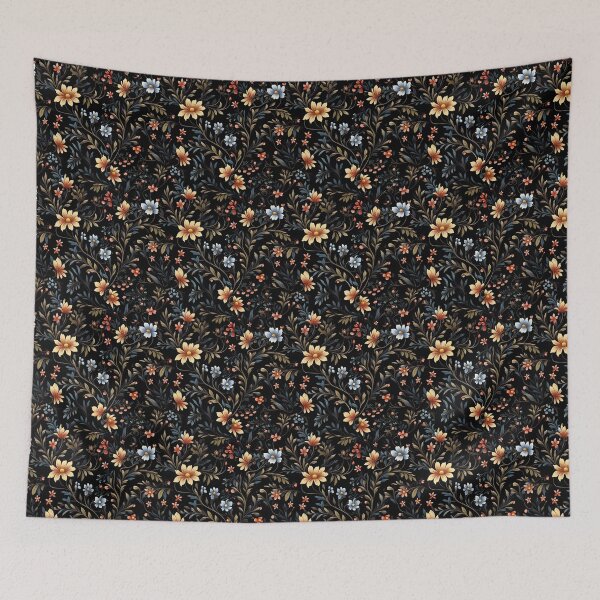 Item preview, Yellow and Blue Flower Pattern designed and sold by SpDesignsC.