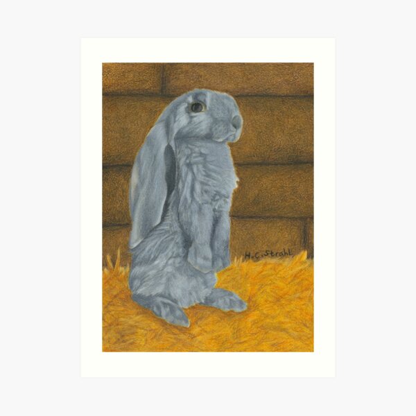 Standing Bunny Art Print