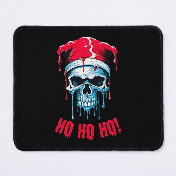 Item preview, Colorful Dripping Christmas Skull Wearing Santa Hat | Merry Christmas 2023 Ho Ho Ho designed and sold by CoolHippoQuotes.