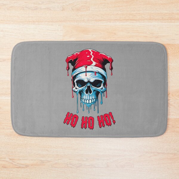 Item preview, Colorful Dripping Christmas Skull Wearing Santa Hat | Merry Christmas 2023 Ho Ho Ho designed and sold by CoolHippoQuotes.