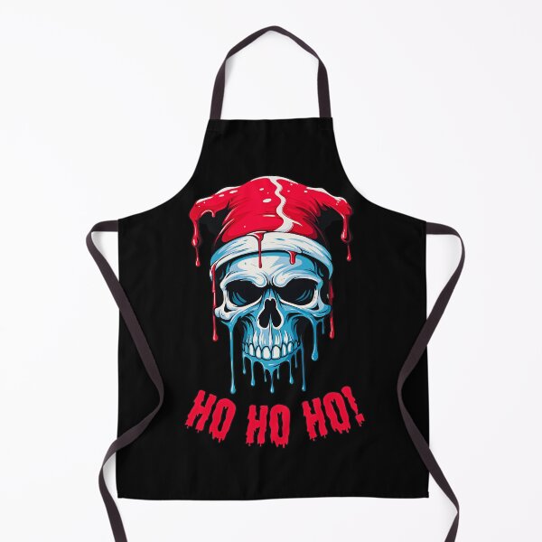 Item preview, Colorful Dripping Christmas Skull Wearing Santa Hat | Merry Christmas 2023 Ho Ho Ho designed and sold by CoolHippoQuotes.