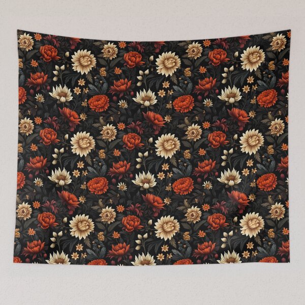 Item preview, Daisies and Red Floral Pattern  designed and sold by SpDesignsC.