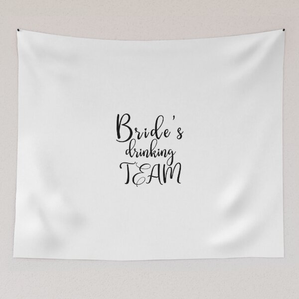 Item preview, Brides drinking team - black callygraphic handwritten text designed and sold by EmeraldeaArt.