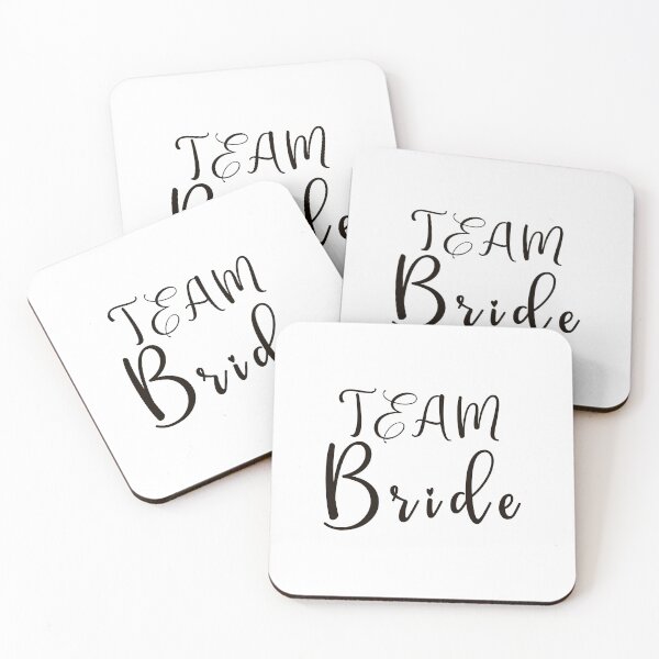 Item preview, TEAM Bride black callygraphic,handwritten text designed and sold by EmeraldeaArt.