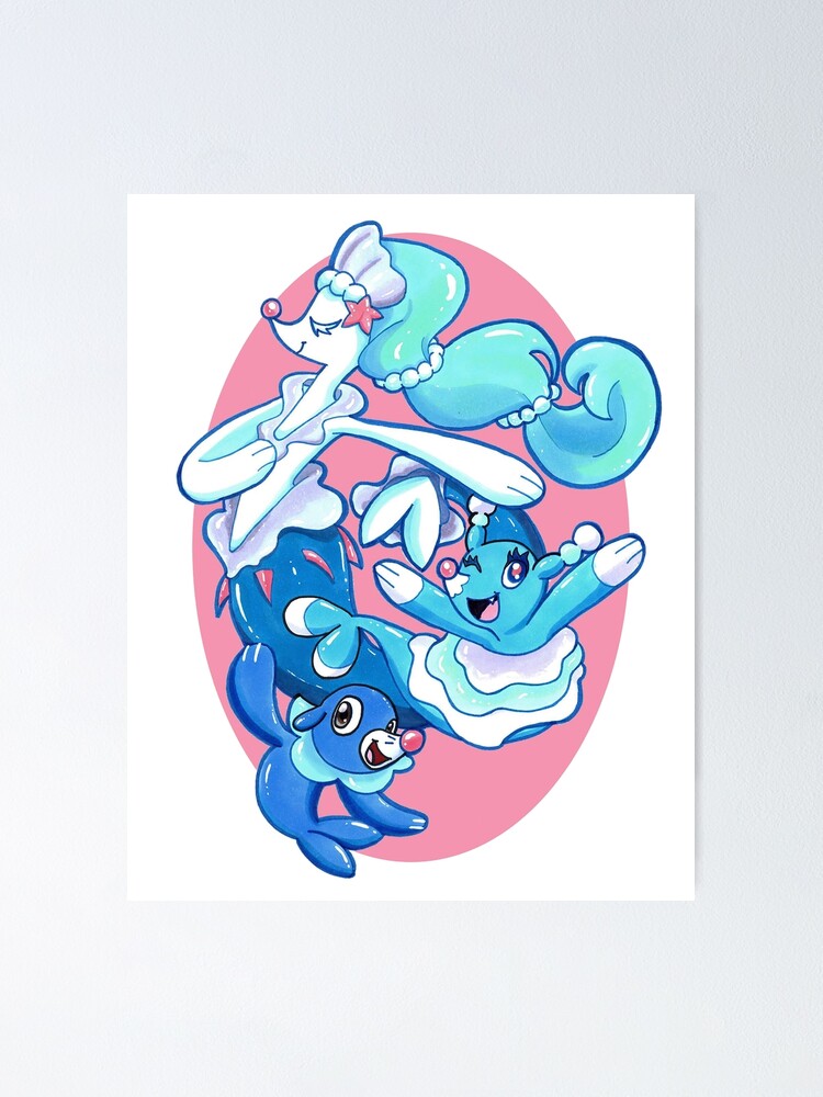 Popplio Evolution Chart Poster By Sol Domino Redbubble