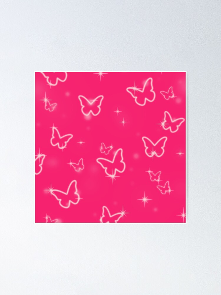 Download Pink Y2K Louis Vuitton With Butterflies Background