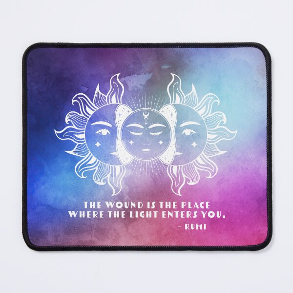 Item preview, Cosmic Aesthetic Rumi Quote on Watercolor - The Wound is the Place Where the Light Enters You designed and sold by Trish Dish.